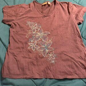 Vintage brown floral graphic tee #y2kfashion